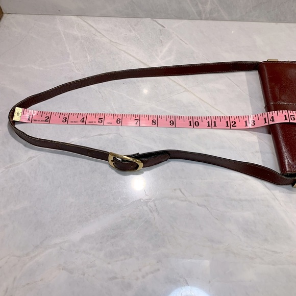 Vintage Leather oxblood unisex cross body bag - Picture 9 of 9